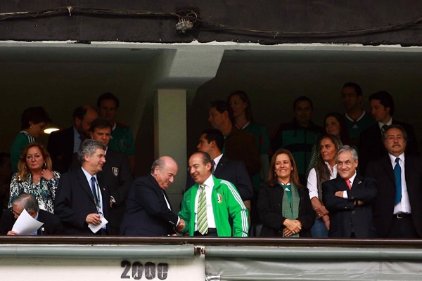 Joseph Blatter y el Presidente Calderón
