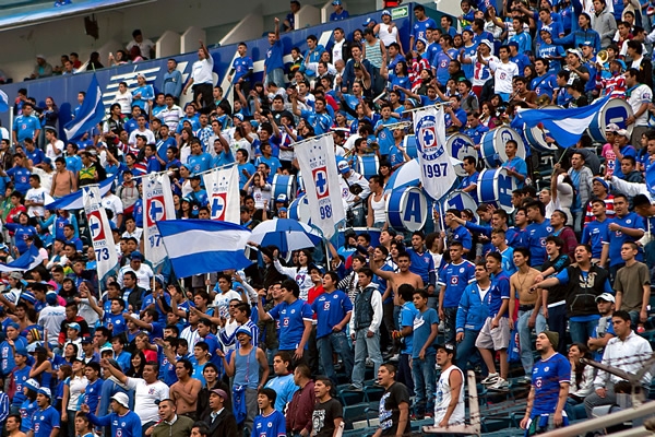 La afición azul presente en la Copa.