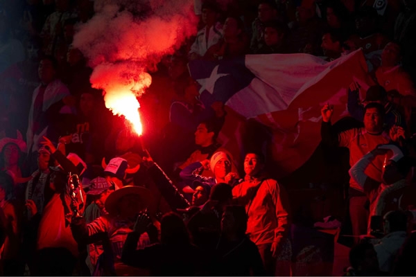 La hinchada chilena fue mayoría.
