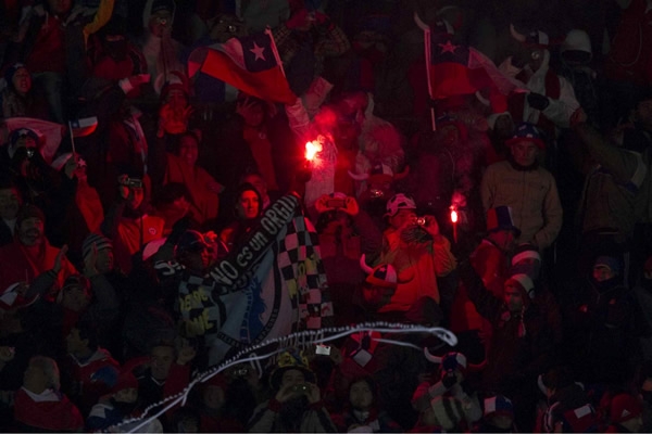 La hinchada nunca dejó de apoyar.