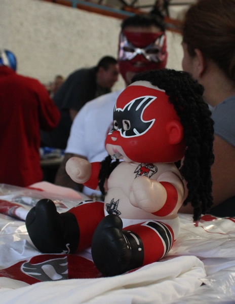 La lucha libre cerca de los fans.