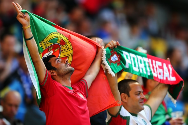 Los aficionados de Portugal confían en que su selección saldrá adelante.
