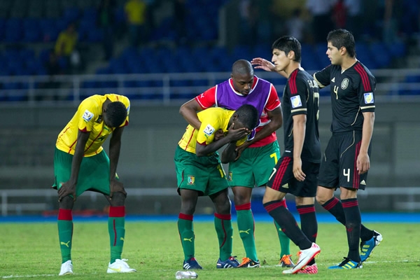 Los africanos no pudieron ocultar su tristeza por la derrota.