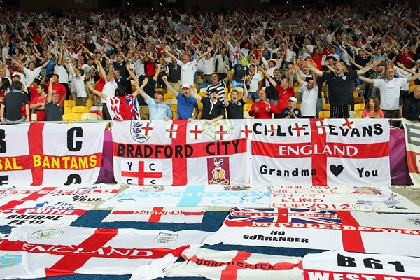 Los ingleses no pierden oportunidad para manifestar su apoyo incondicional.