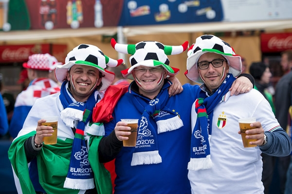 Los italianos no se quedaron atrás y también llegaron a Poznan.