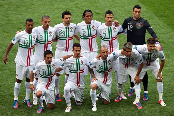 Los portugueses con buen ánimo para enfrentar a Dinamarca.