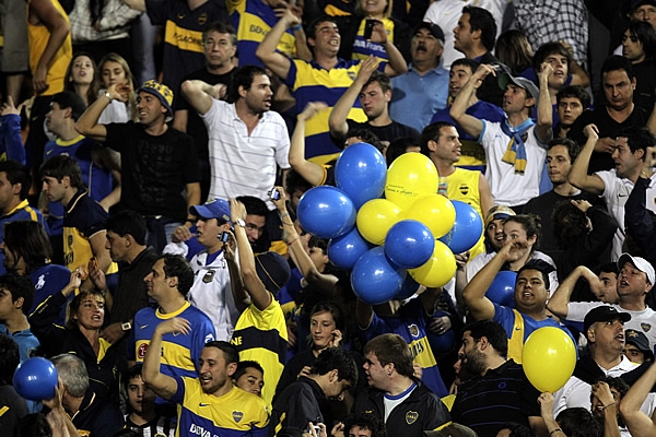 Los seguidores de Boca Juniors hicieron el viaje a Brasil.