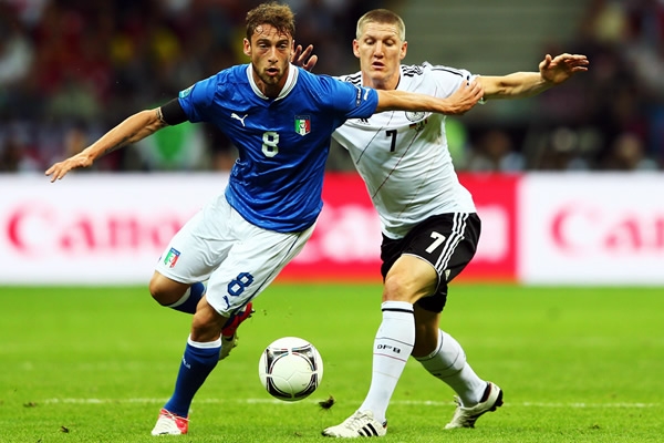 Marchisio intenta romper la férrea marca alemana.