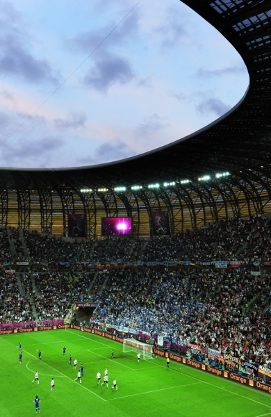 Panorámica del Arena Gdansk que albergó este partido.