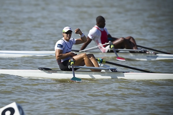 Patrick Loliger dio la campanada en el remo individual.