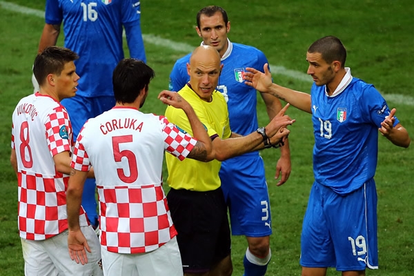 Por momentos los ánimos se calentaron de más entre italianos y croatas.