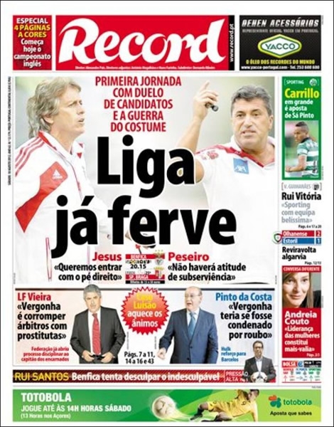 Portada 18 de agosto de 2012.
