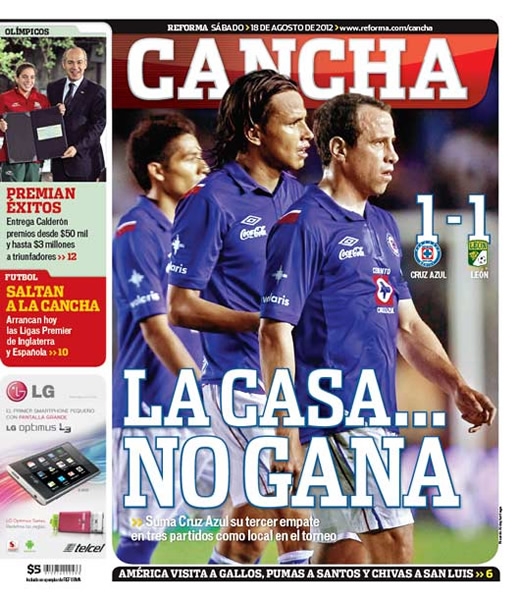 Portada 18 de agosto de 2012.