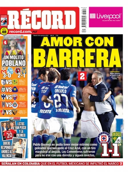 Portada 18 de agosto de 2012.