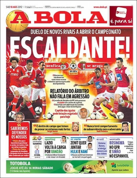 Portada 18 de agosto de 2012.