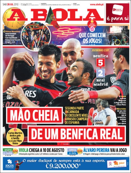 Portada del 28 de julio del 2012.