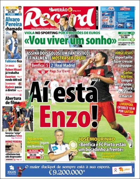 Portada del 28 de julio del 2012.