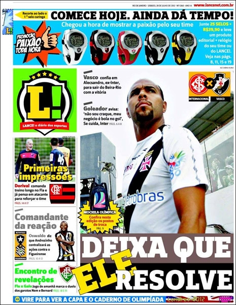 Portada del 28 de julio del 2012.