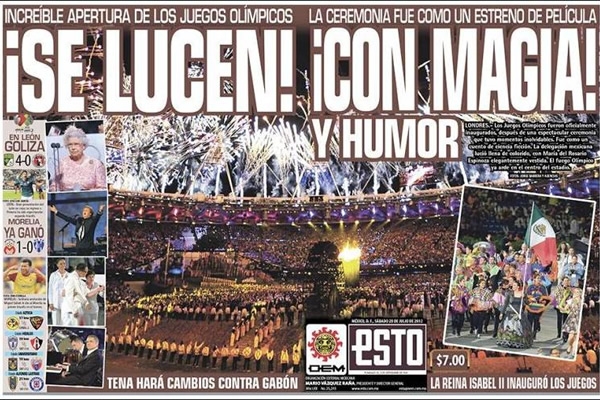 Portada del 28 de julio del 2012.