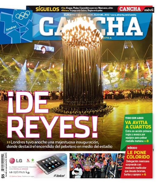 Portada del 28 de julio del 2012.