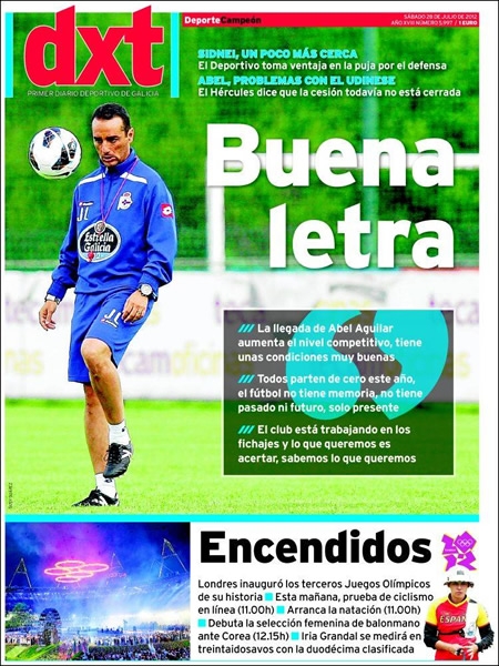 Portada del 28 de julio del 2012.