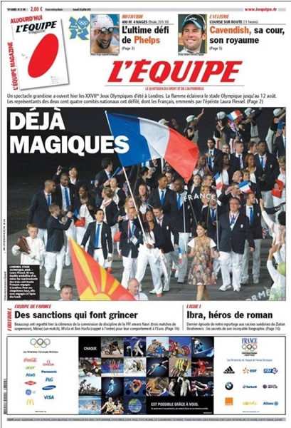 Portada del 28 de julio del 2012.