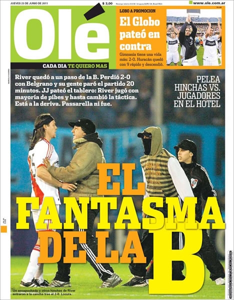 Portada del 23 de junio de 2011.