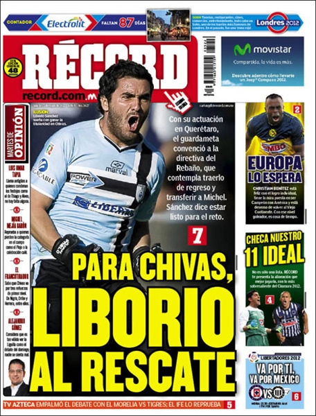 Portada del 1 de mayo de 2012.