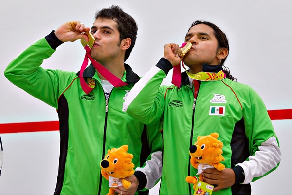 Salazar y Gálvez ganaron el Oro en squash dobles.
