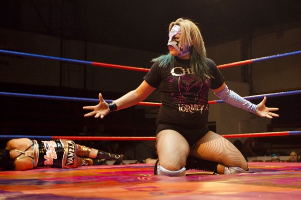 Un homenaje a las mujeres de la lucha libre en su día.