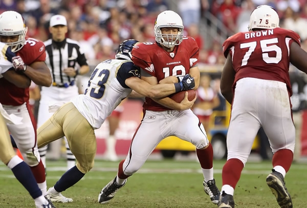 John Skelton debutó en la NFL con Cardenales en el cuarto período.