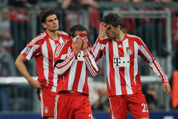 Los jugadores del Bayern quedaron incrédulos