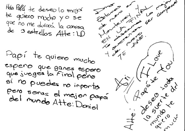 Mensaje de apoyo de la familia de Juan de Dios Ibarra.