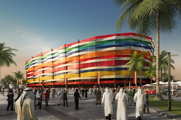 Qatar propone estadios farónicos para 2022.