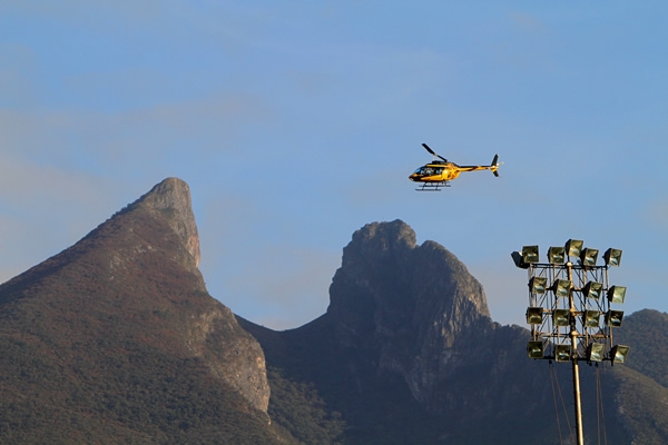 Sobrevolando el estadio