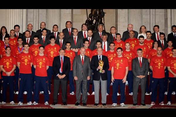 El Presidente y el Rey recibieron a los Campeones.