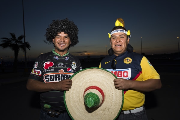 Los colores que unen a la afición: Verde, blanco y rojo.