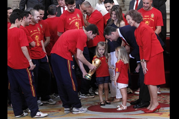 El Presidente y el Rey recibieron a los Campeones