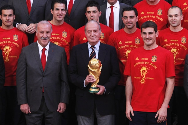 El Presidente y el Rey recibieron a los Campeones.