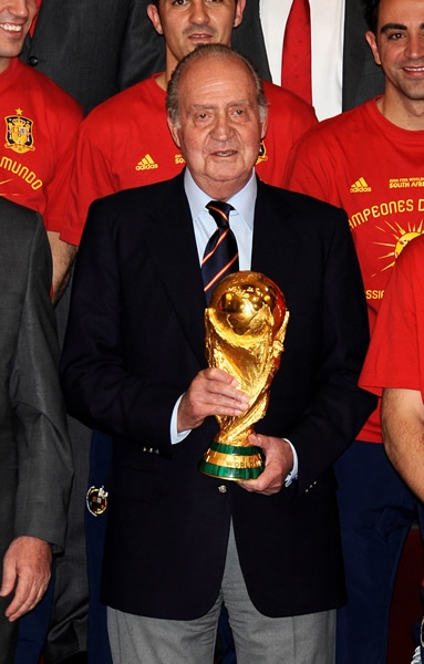 El Presidente y el Rey recibieron a los Campeones.