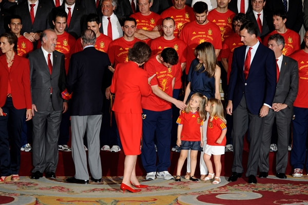 El Presidente y el Rey recibieron a los Campeones.