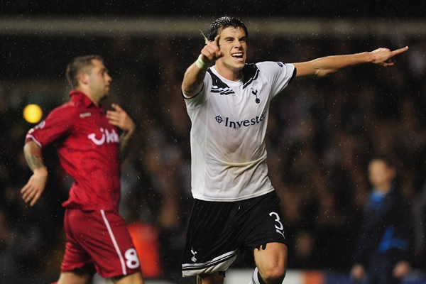 Gareth Bale, celebrando uno de los tantos