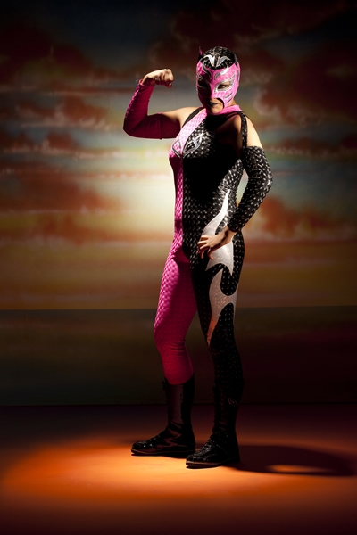 Joven e intrepida gladiadora.