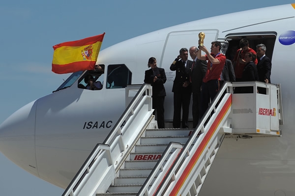 La Furia Roja regresó a España.
