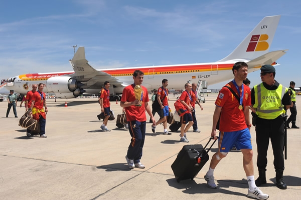 La Furia Roja regresó a España.