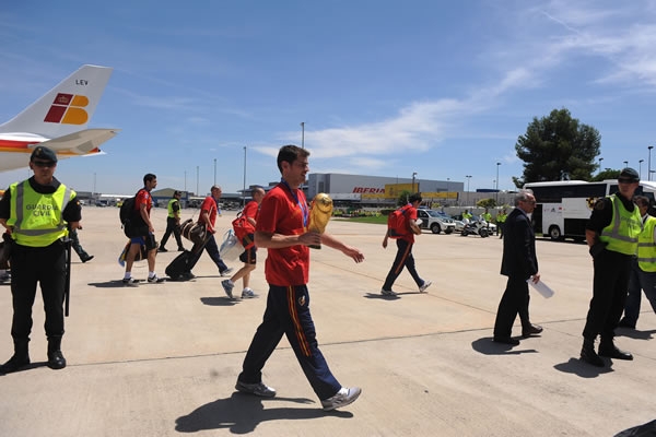 La Furia Roja regresó a España.