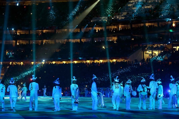 Los músicos africanos pusieron el ambiente.