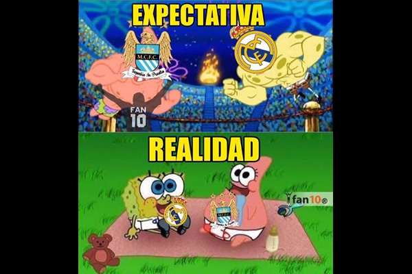 El Man. City vs. Real Madrid estuvo aburrido y los memes los tundieron.