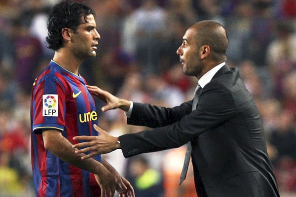 Rafael Márquez y Josep Guardiola