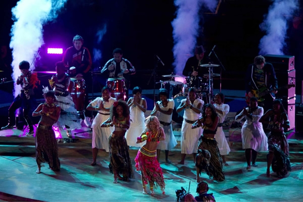 Shakira y su séquito